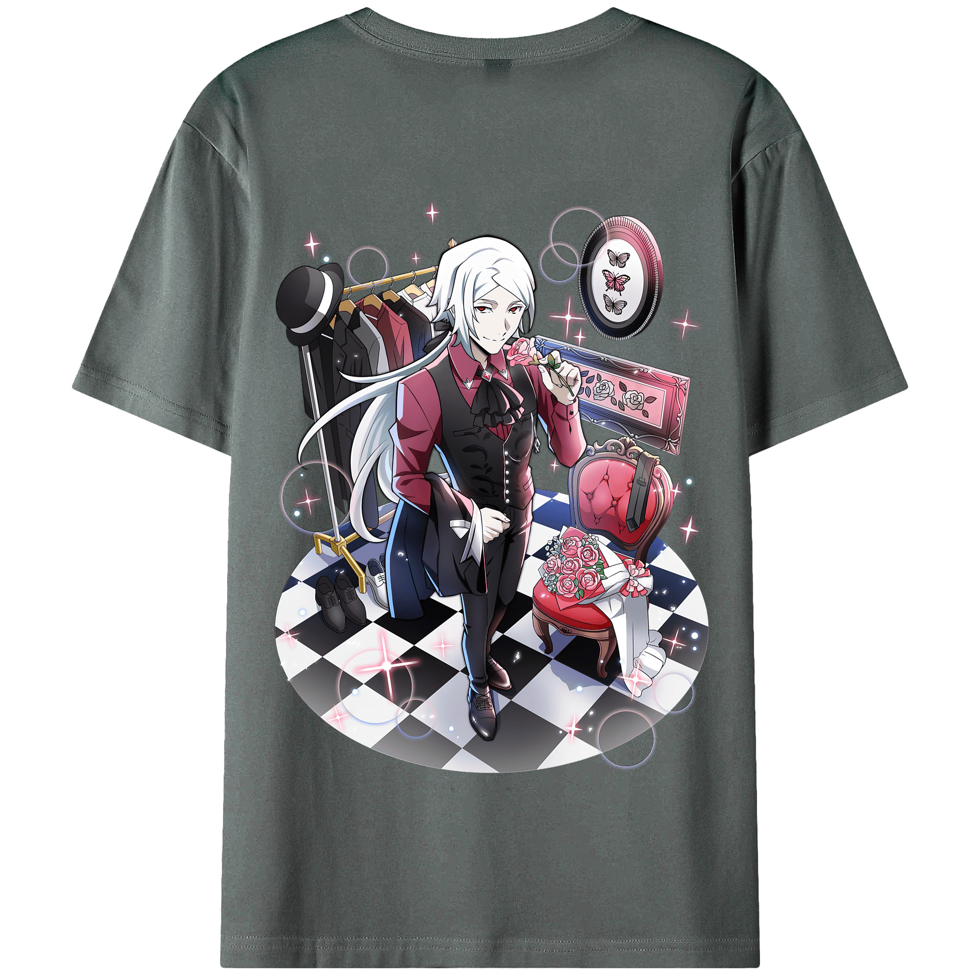 （画像用） 文豪ストレイドッグス Bungo Stray Dogs 綿100％半袖Tシャツ（背面プリント）
